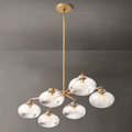 Cabrette Clear Glass Mobile Linear Chandelier - King Lamps