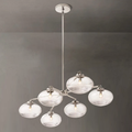 Cabrette Clear Glass Mobile Linear Chandelier - King Lamps