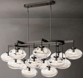 Cabrette Clear Glass Linear Chandelier 54