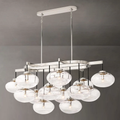 Cabrette Clear Glass Linear Chandelier 54