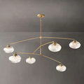 Cabrette Clear Glass Mobile Round Chandelier - King Lamps