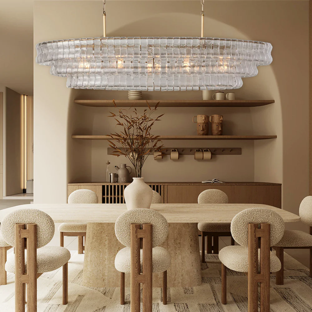Ghiaccio Oval Chandelier 54" 65" - King Lamps