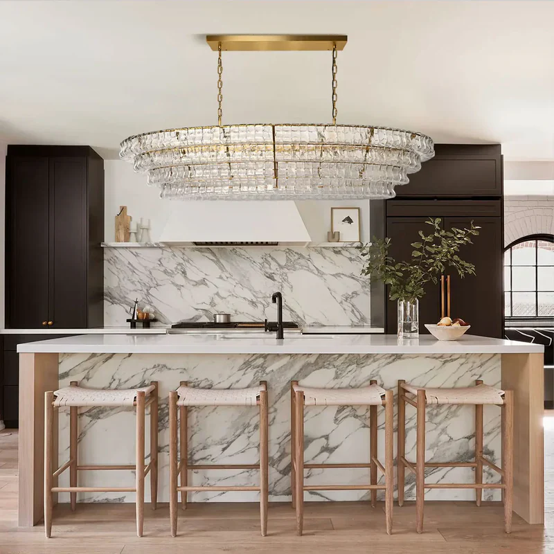 Ghiaccio Oval Chandelier 54" 65" - King Lamps