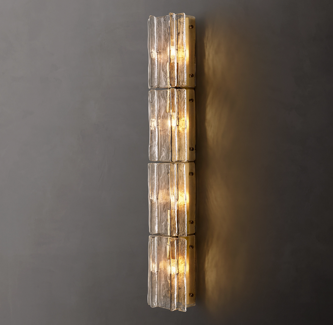 Lattice Clear Glass Grand Sconce - King Lamps