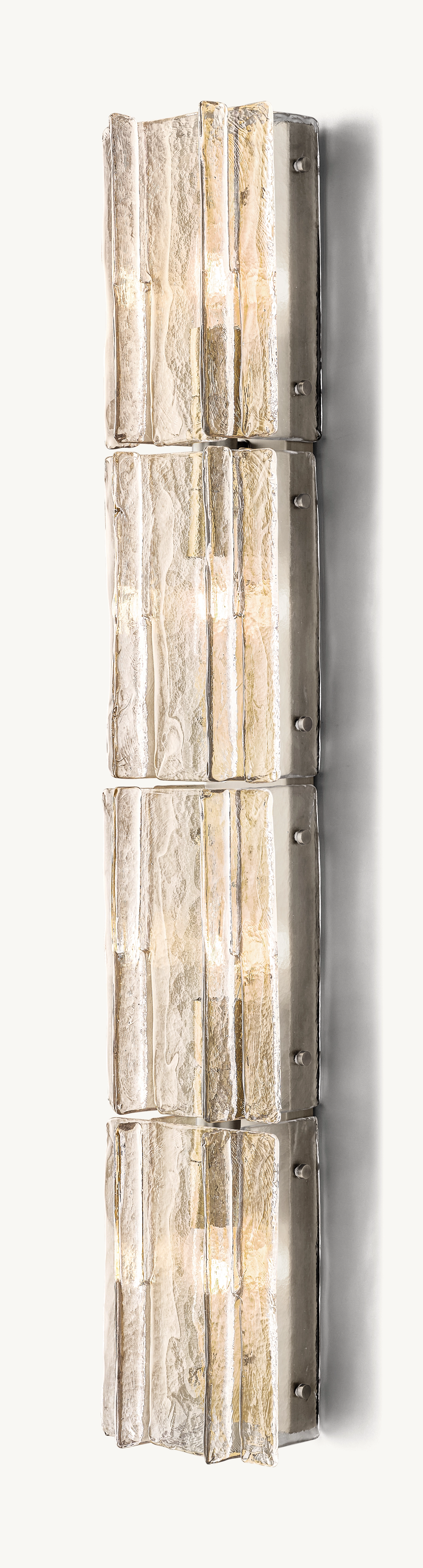 Lattice Clear Glass Grand Sconce - King Lamps