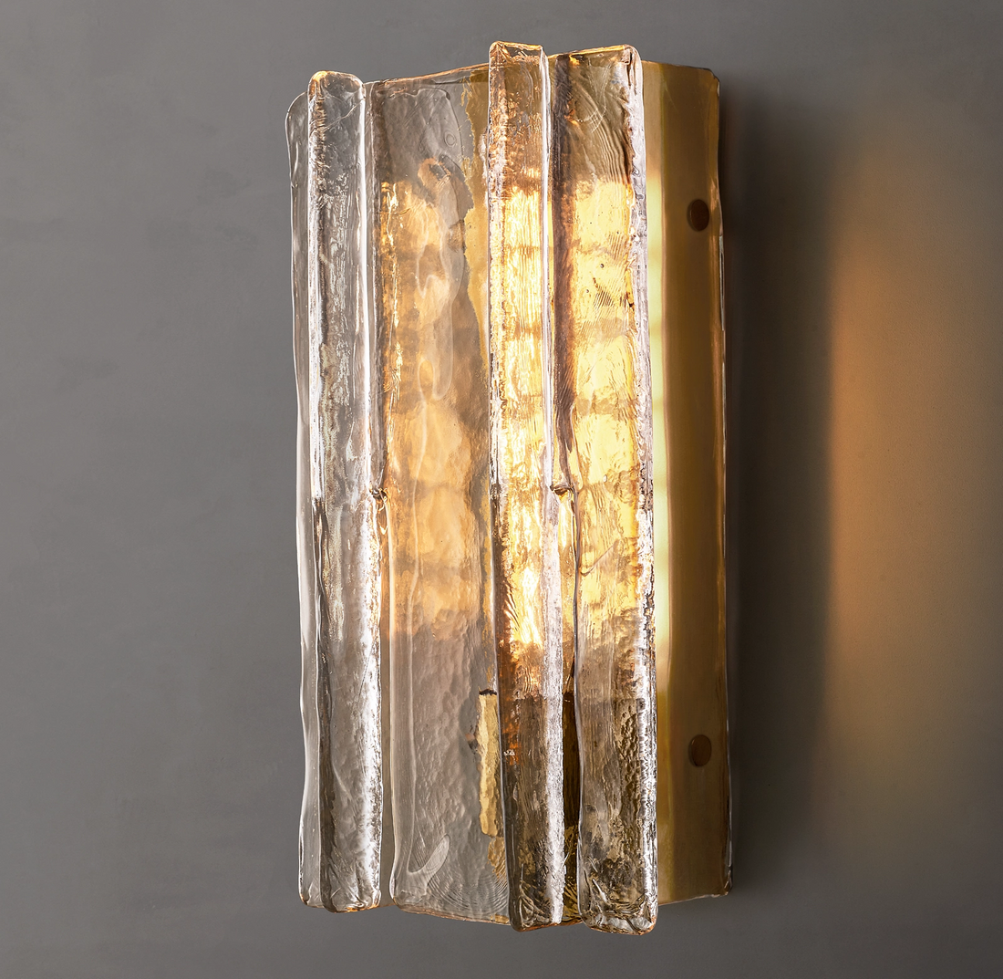 Lattice Clear Glass Sconce 15" - King Lamps