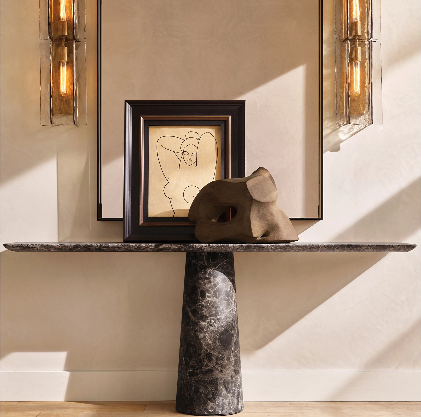 Lattice Smoke Glass Sconce 15" - King Lamps
