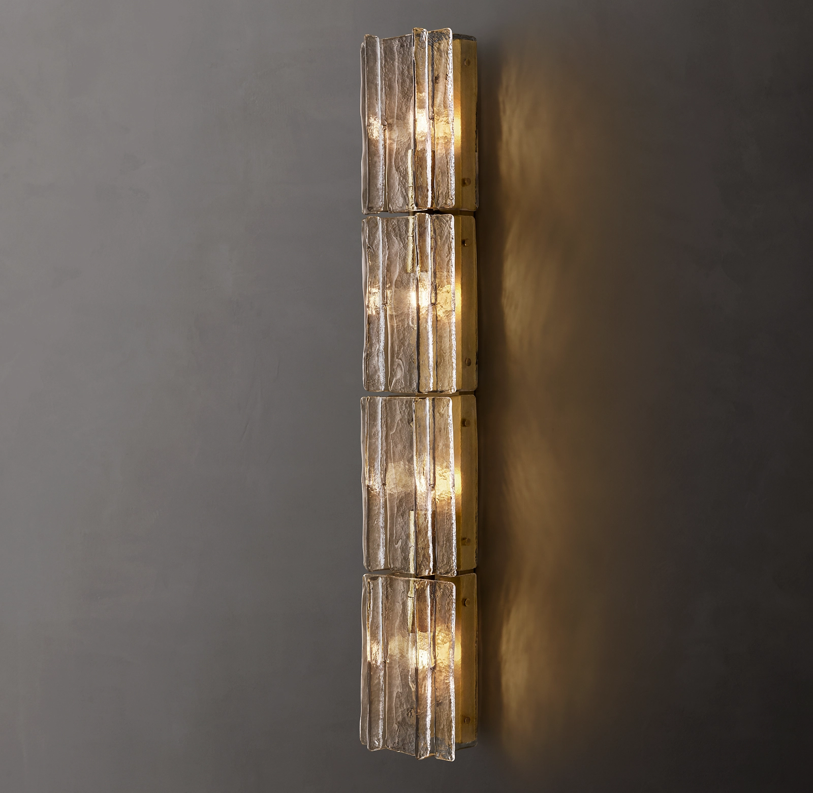 Lattice Smoke Glass Grand Sconce - King Lamps