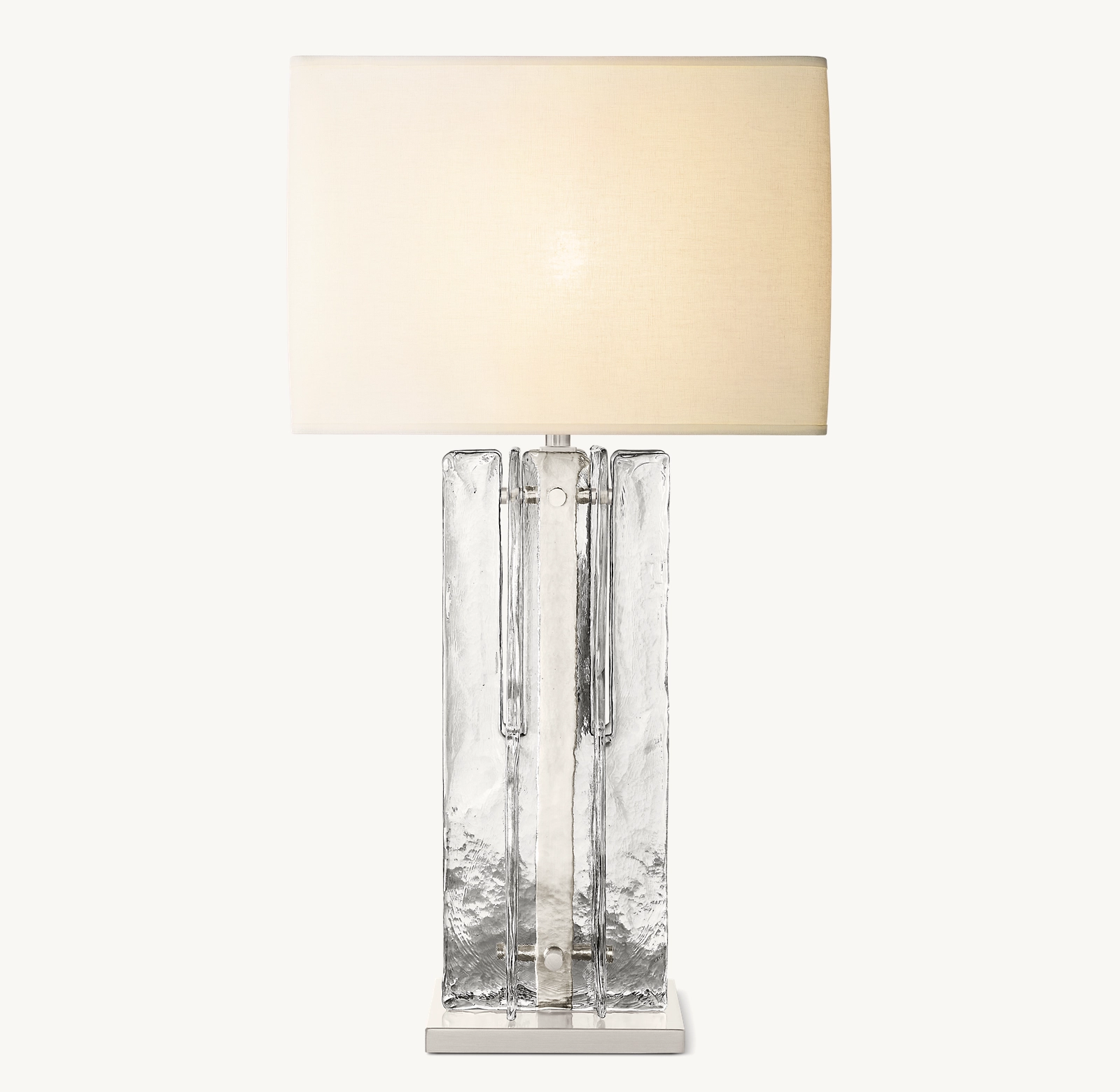 Lattice Clear Glass Table Lamp - King Lamps