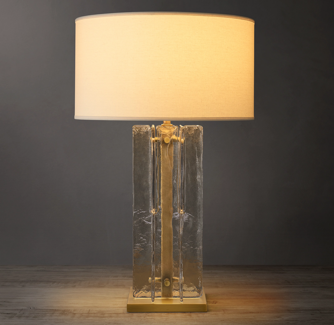 Lattice Clear Glass Table Lamp - King Lamps