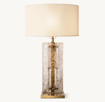 Lattice Smoke Glass Table Lamp - King Lamps