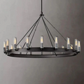 Camino Vintage Filament Outdoor Round Chandelier-King Lamps
