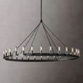 Camino Vintage Filament Outdoor Round Chandelier-King Lamps