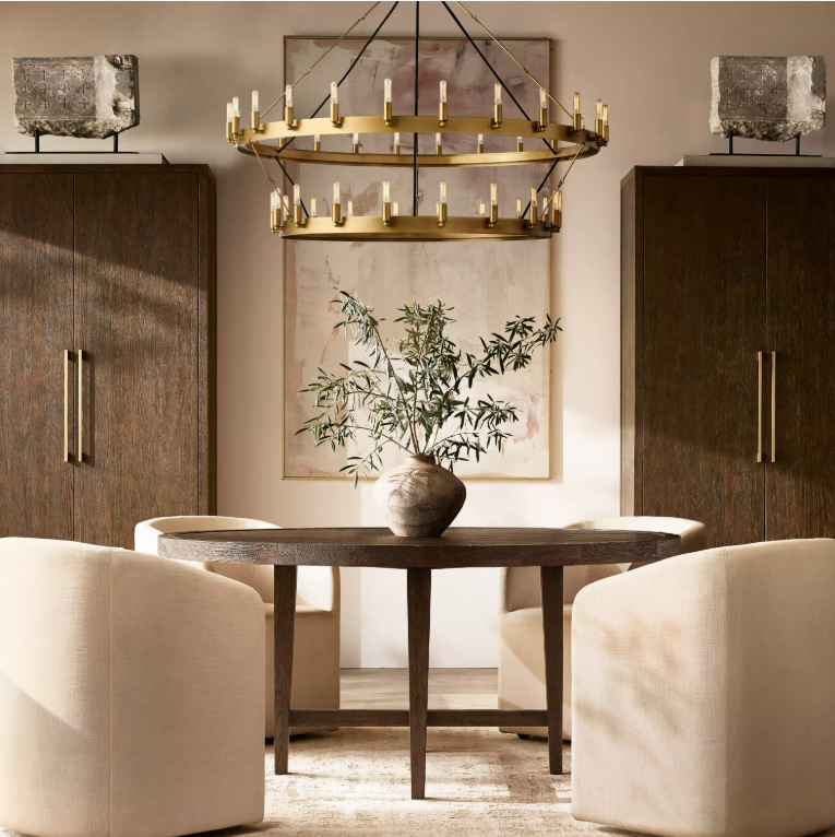 Camino Vintage Filament 2-Tier Round Chandelier 63‘’D - King Lamps