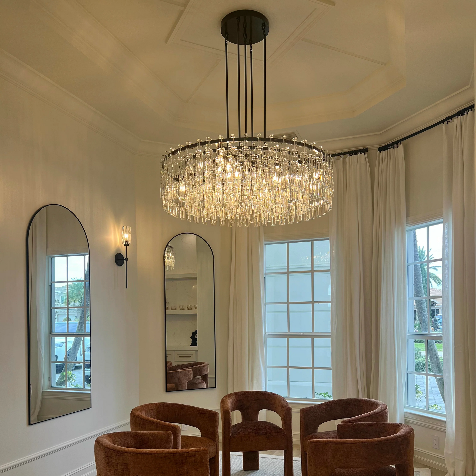 Marigan Crystal Round Chandelier 48" - King Lamps