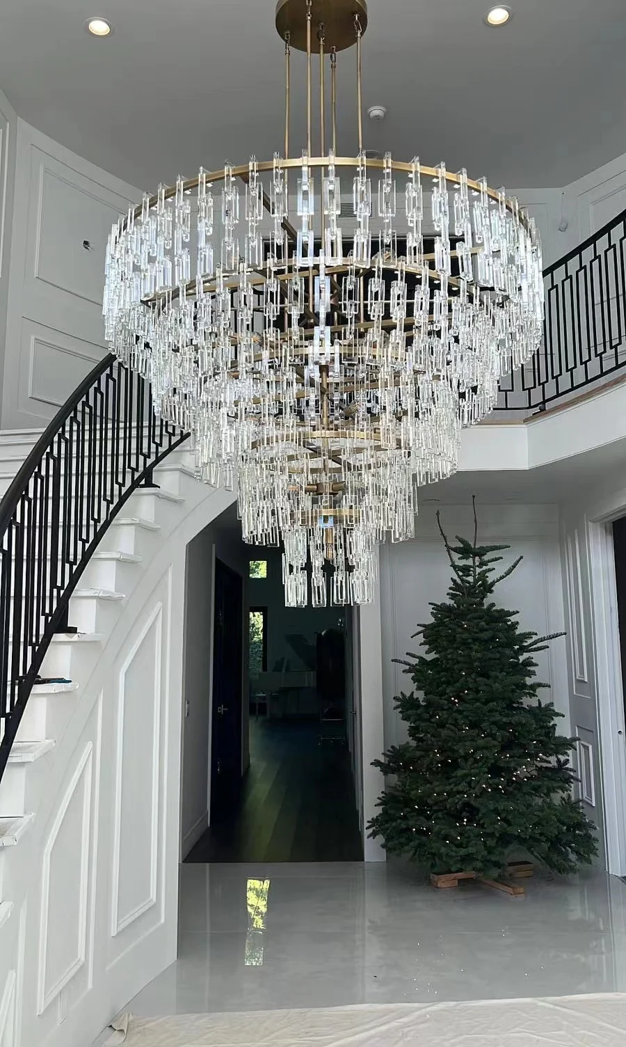 Marigan Crystal 3-Tier Round Chandelier 36" - King Lamps