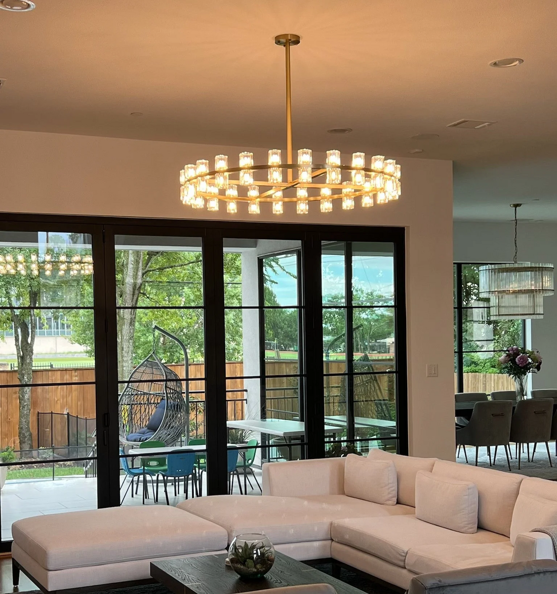 Arcachon Round Chandelier 48" - King Lamps
