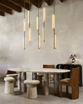 Audubon Alabaster Linear Chandelier 54