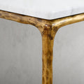 Thaddeus Forged Iron Mabrble Square Side Table 18