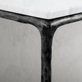 Thaddeus Forged Iron Mabrble Square Side Table 18
