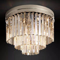 1920s Odeon Crystal Art Deco Round Flushmount 20