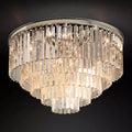 1920s Odeon Crystal Art Deco Round Flushmount 32