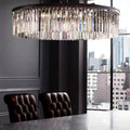 Rhys Crystal Art Deco Single Round Chandelier 32