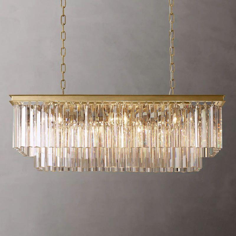 1920S Odeon Rectangular Chandelier 40" - King Lamps