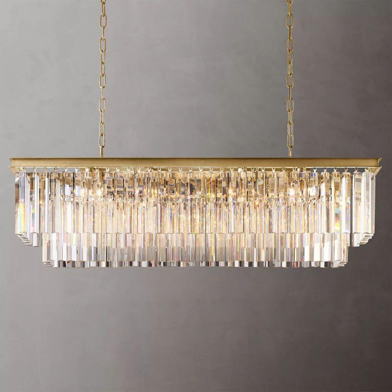 1920S Odeon Rectangular Chandelier 49" - King Lamps