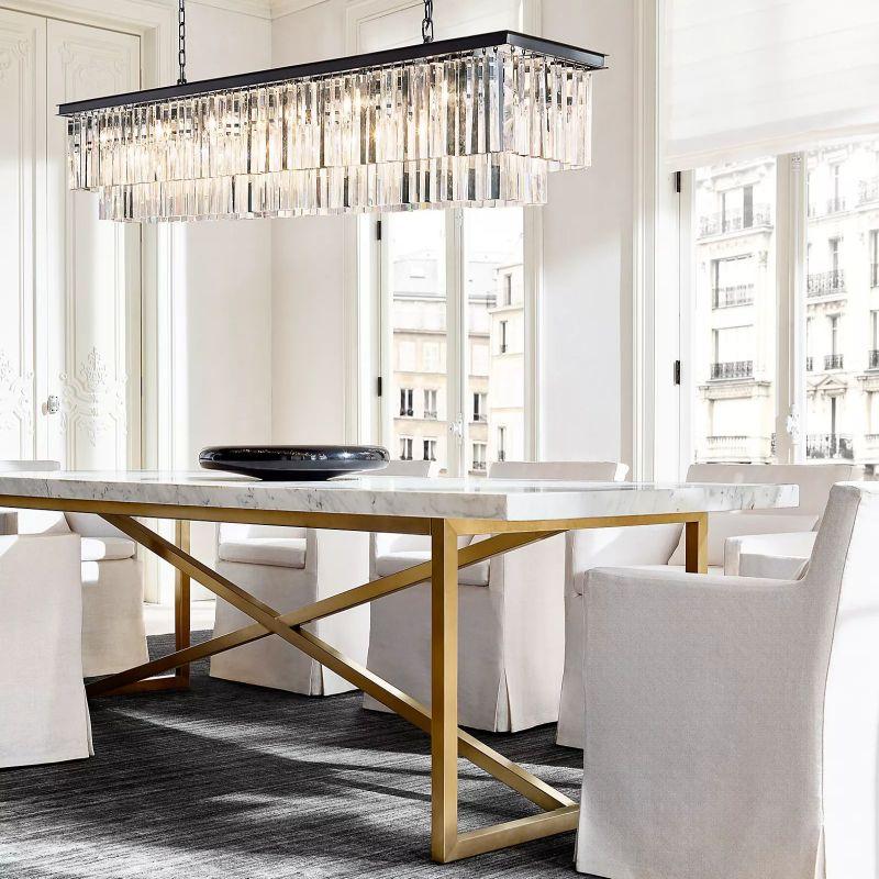 1920S Odeon Rectangular Chandelier 72" - King Lamps
