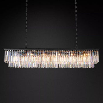 1920S Odeon Rectangular Chandelier 72" - King Lamps