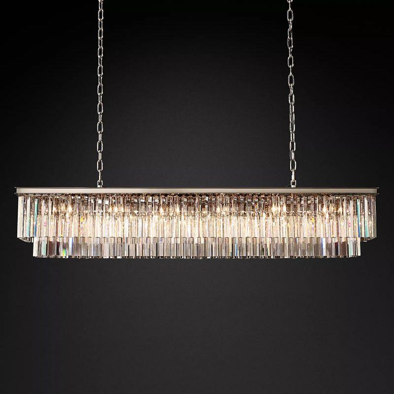 1920S Odeon Rectangular Chandelier 72" - King Lamps