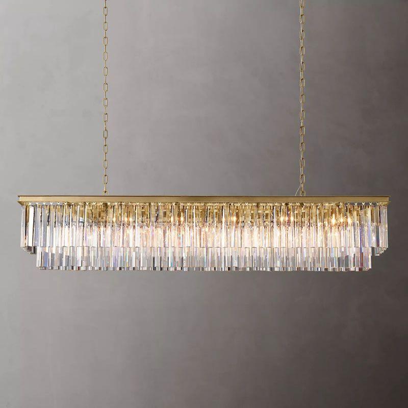 1920S Odeon Rectangular Chandelier 72" - King Lamps