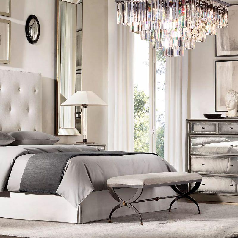 1920S Odeon Square Crystal Chandelier 47" - King Lamps