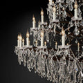 19th C. Rococo Iron & Crystal Round Chandelier 101