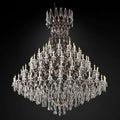 19th C. Rococo Iron & Crystal Round Chandelier 101