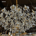 19th C. Rococo Iron & Crystal Round Chandelier 40