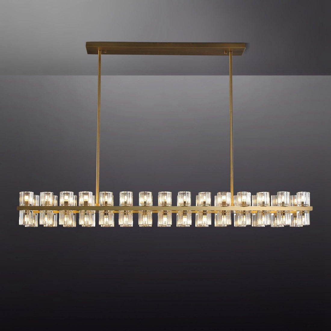 Arcachon Rectangular Chandelier 54" - King Lamps