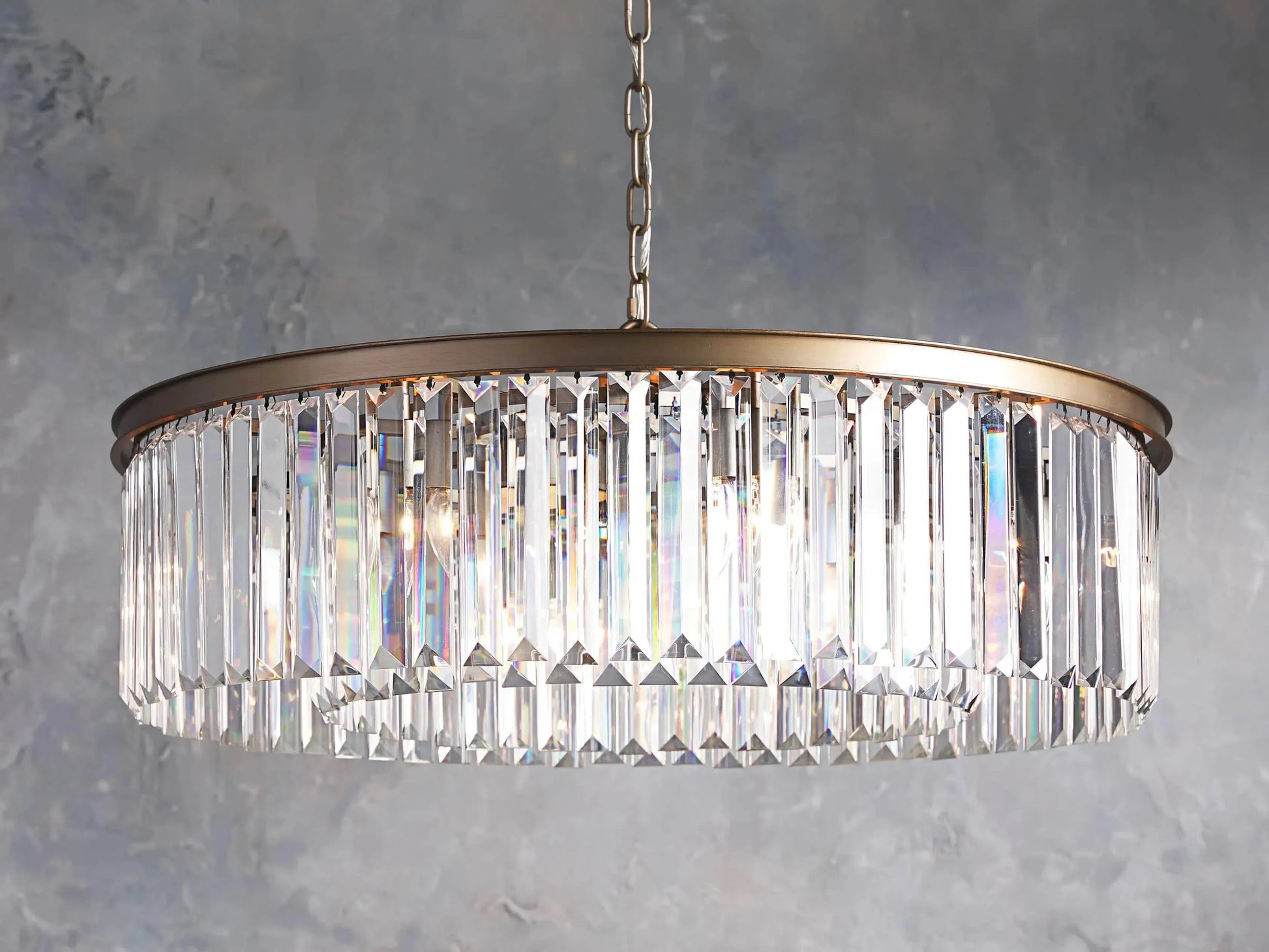 Leyland Crystal Round Chandelier - King Lamps