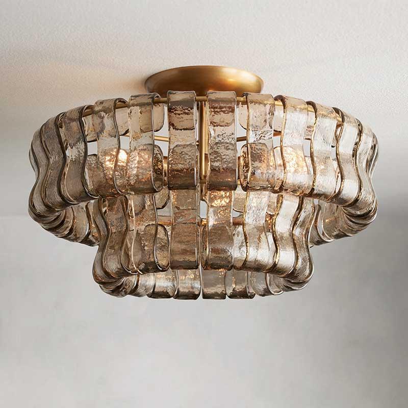 Ghiaccio Flushmount Chandelier - King Lamps