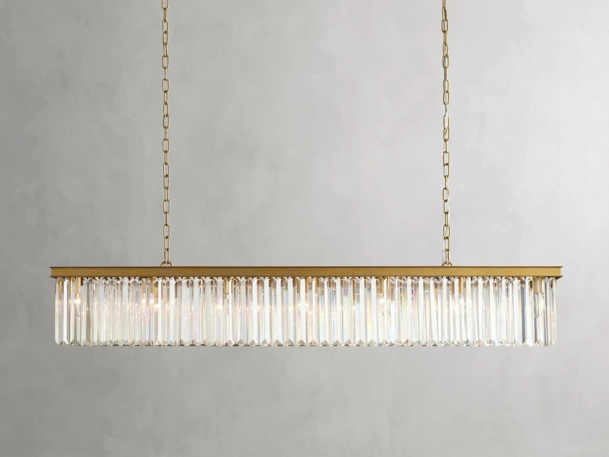 Leyland Crystal Rectangular Chandelier 60''72'' - King Lamps