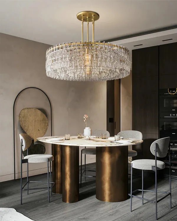 Marigan Multi-Tier Crystal Chain Round Chandelier 60" - King Lamps