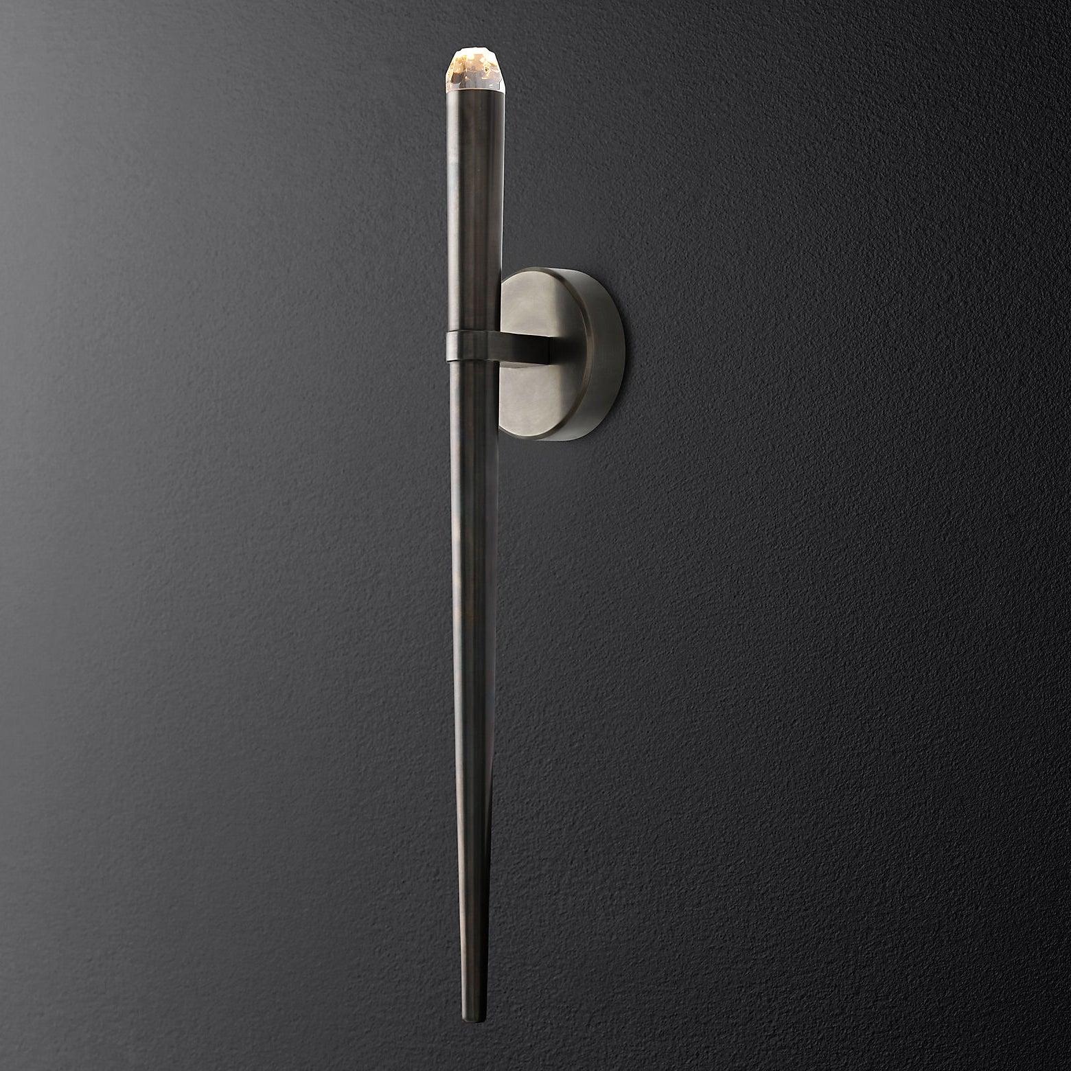 Aquitain Tapered Tubular Slender Torch Wall Sconce - King Lamps