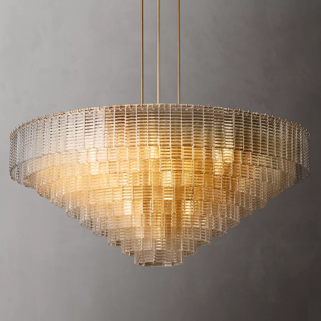 Sirene Glass Round Chandelier 65" - King Lamps