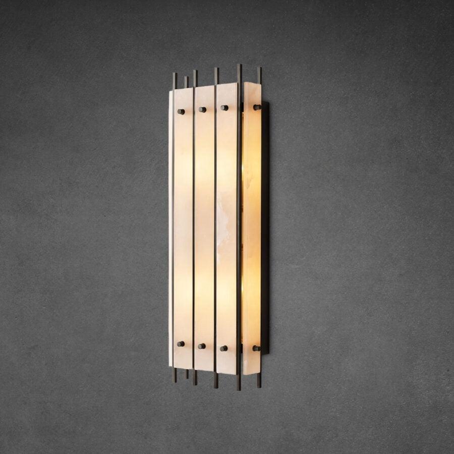 San Marco Alabaster Grand Rectangular Sconce - King Lamps