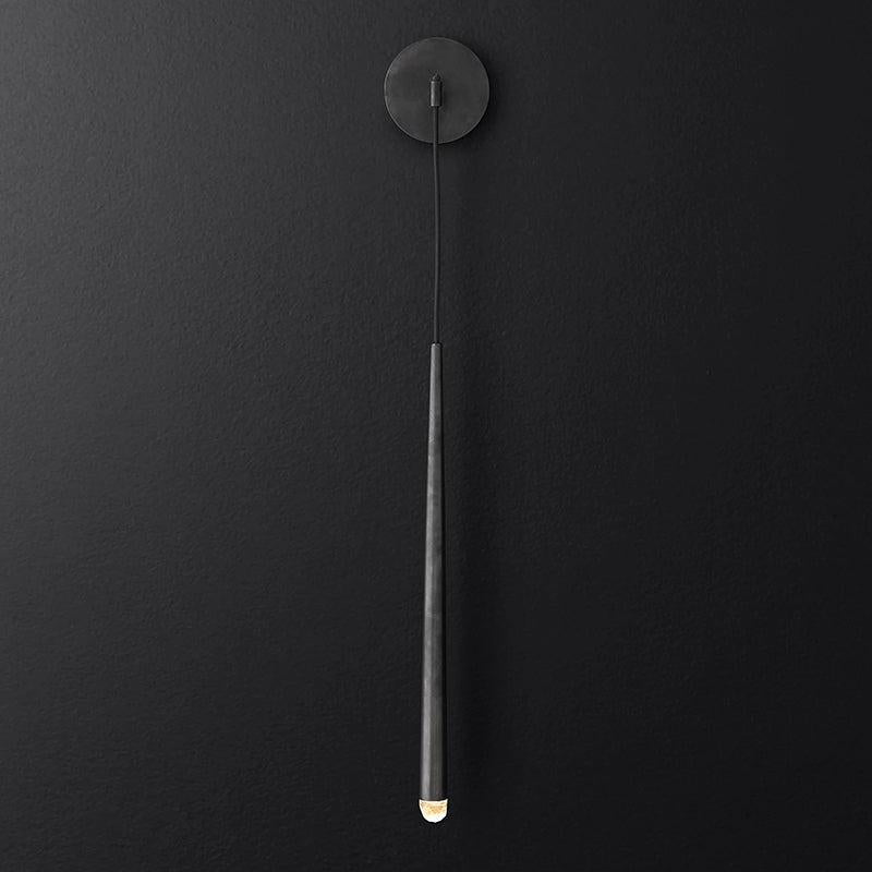 Aquitain Tapered Tubular Solid Brass Wall Sconce 38" H - King Lamps