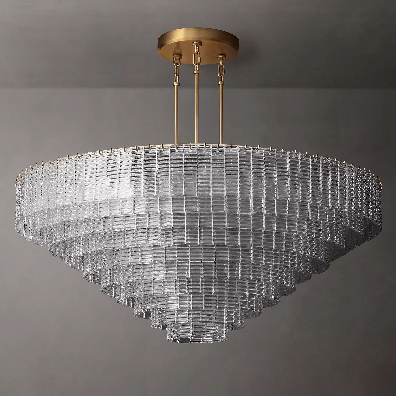 Sirene Glass Round Chandelier 65" - King Lamps