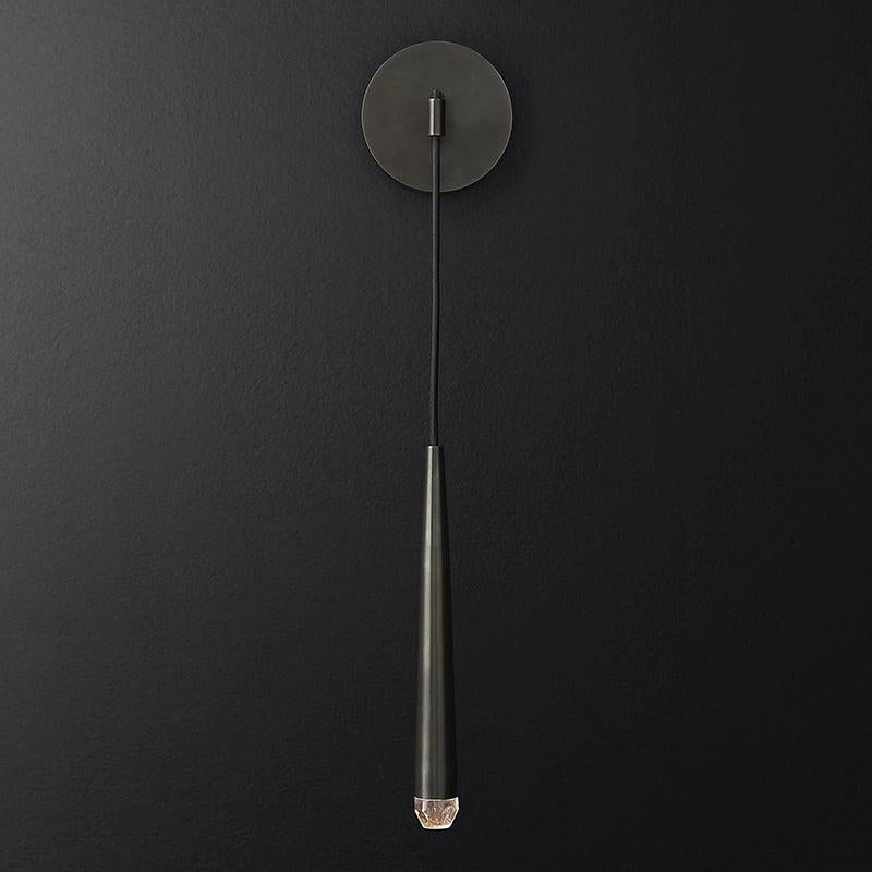Aquitain Tapered Tubular Solid Brass Wall Sconce 22" H - King Lamps