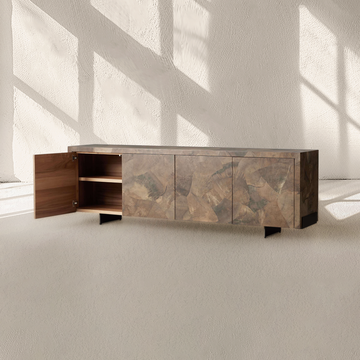 Loranco Salvaged Ash Sideboard Wood Buffet Cabinet Table Living Room Entryways TV Cabinet