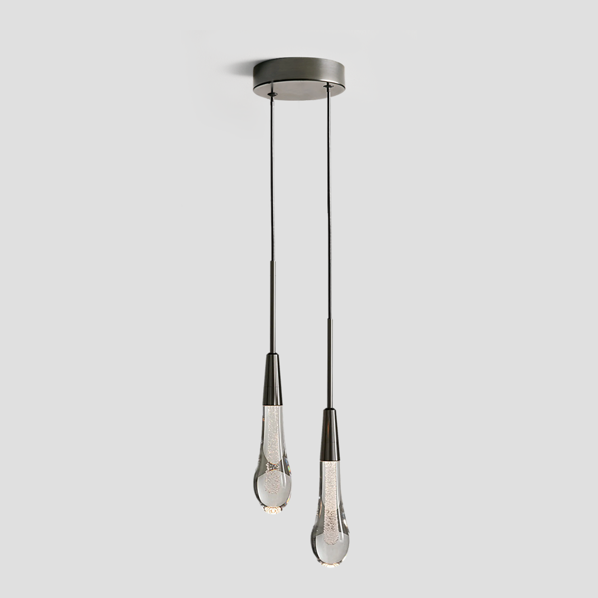Soltaire Crystal Pendant 1 light 2 lights - King Lamps
